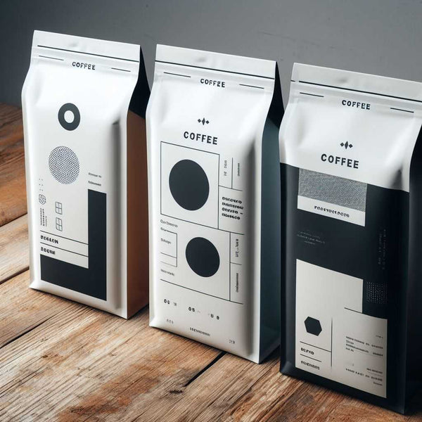 Diseño de bolsa de café minimalista, lote Kenya Nyeri